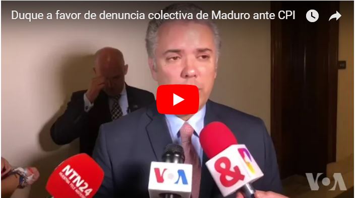 Iván Duque encabeza denuncia colectiva contra Maduro a al Corte Penal