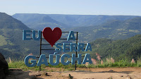 Letreiro na entrada da Serra Gaúcha