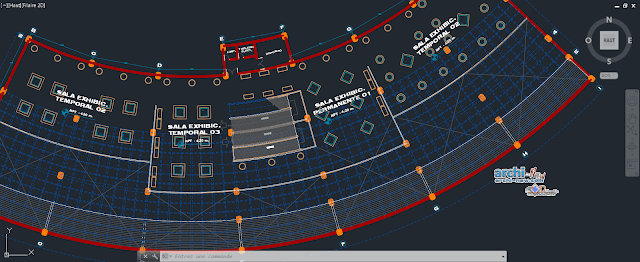 Museum building in AutoCAD 