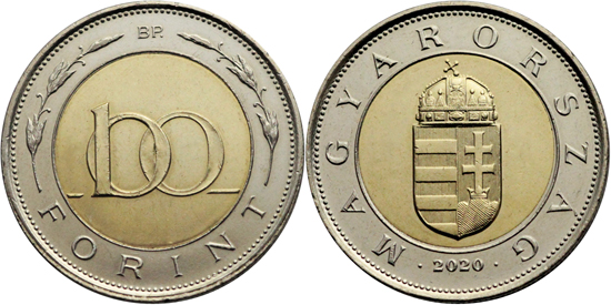 Hungary 100 forint 2020 - New composition (non magnetic)