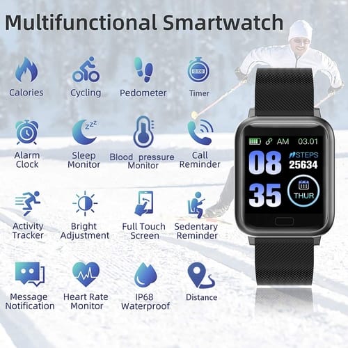 ASWEE Fitness Trackers Heart Rate Smart Watch