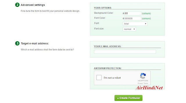 Contact Form Setting 2