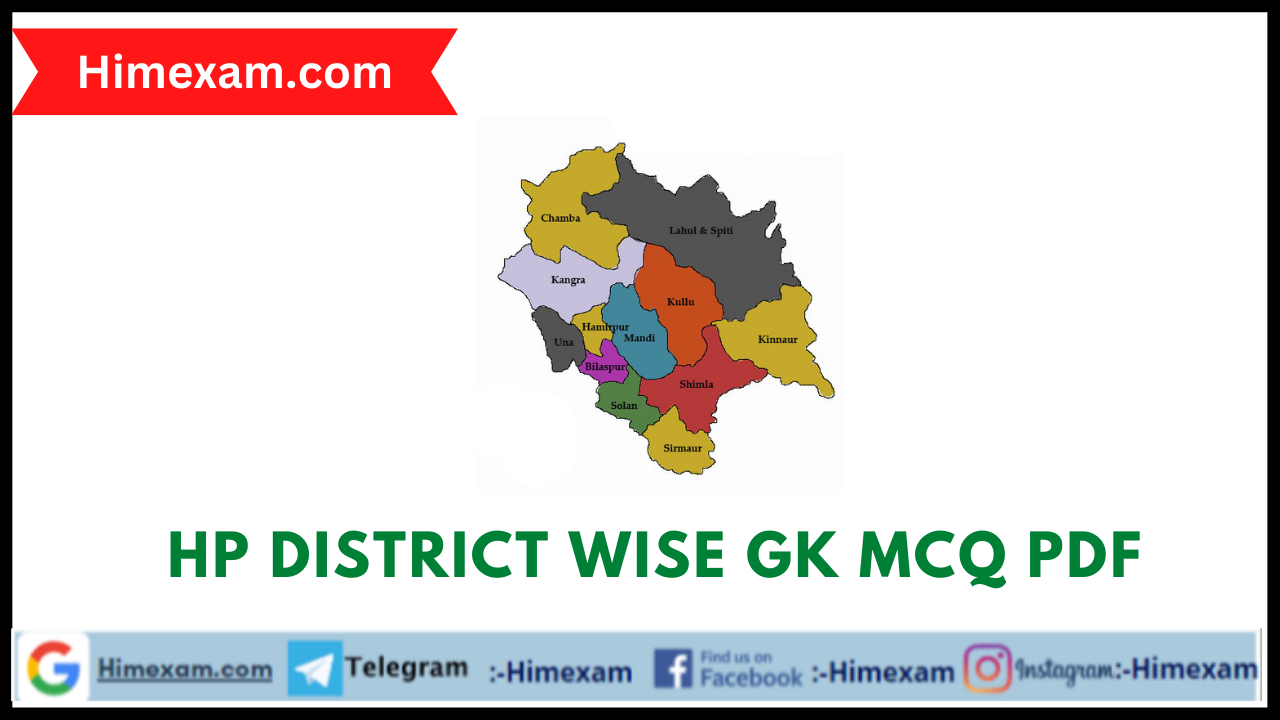 HP District Wise GK MCQ PDF