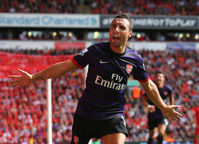 Santi Cazorla liverpool v Arsenal 2012