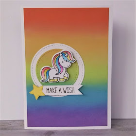 Rainbow unicorn card