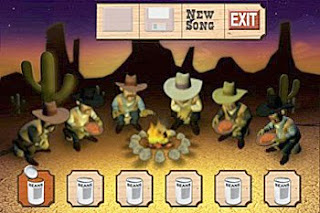 farting cowboys with baked bean cans sitting round fire