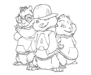 #4 Alvin and the Chipmunks Coloring Page