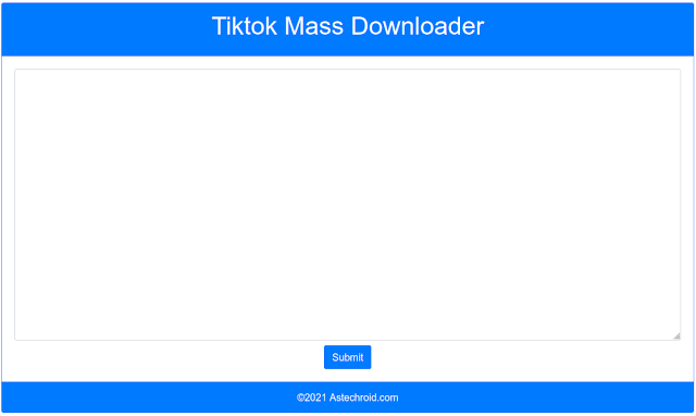 TikTok Mass Downloader - Interface