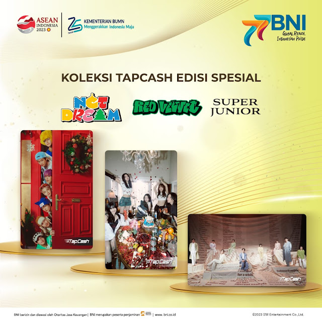 77th Anniversary Series, BNI Releases Special TapCash Designs Featuring SUPER JUNIOR, Red Velvet, and NCT DREAM