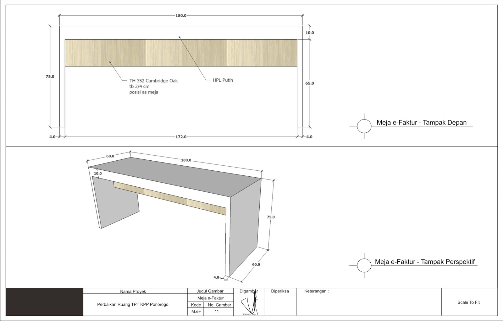 Contoh Gambar Kerja Menggunakan Sketchup SketchupBlognet