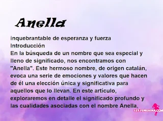 significado del nombre Anella