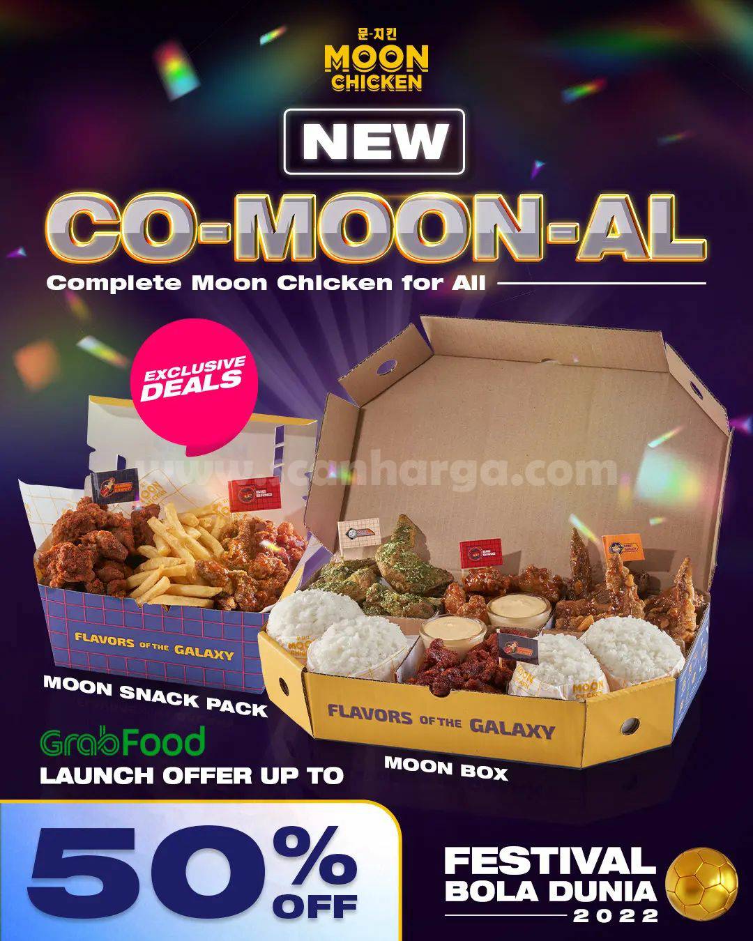 Promo MOON CHICKEN Paket Co-Moon-Al – Diskon 50% via GRABFOOD