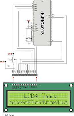 Interface LCD 2 x 16 to  Microcontroller
