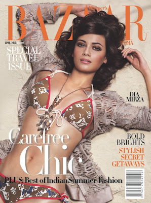 Dia Mirza on Harper's Bazaar India Magazine