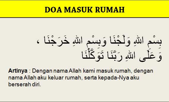 Doa Masuk Rumah Sesuai Sunnah