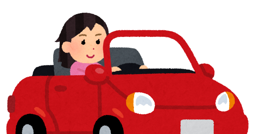 オープンカーを運転する人のイラスト 女性 かわいいフリー素材集 いらすとや