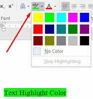 Text Highlight Color ns gazi ctc