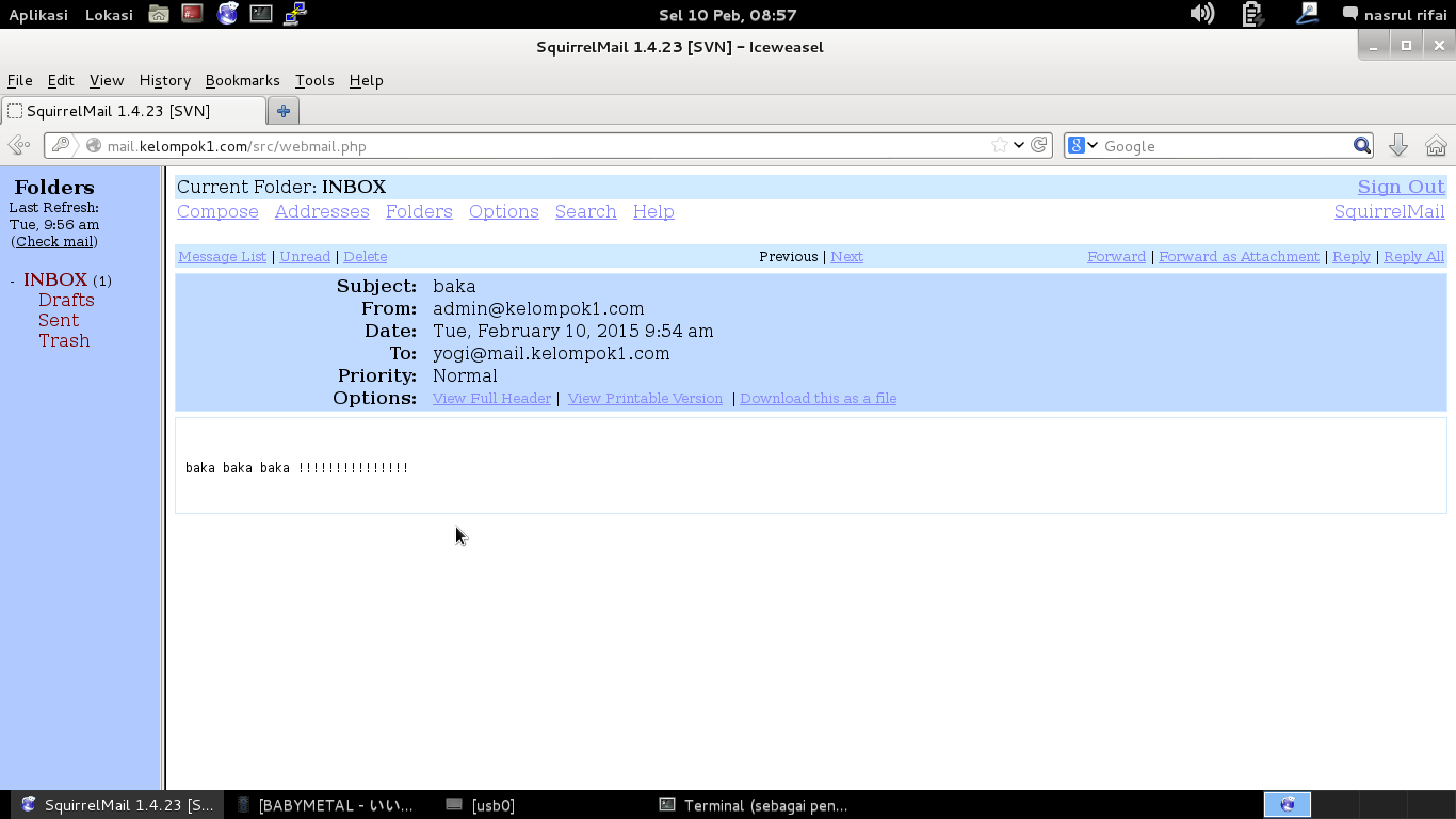 Instalasi Dan konfigurasi Web Mail Server Linux Debian 7 