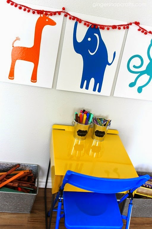 Sauder playroom craft area
