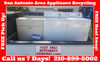 Free Appliance Removal and Recycle services for Appliances in the City of San Antonio Texas and  all of Bexar County Texas