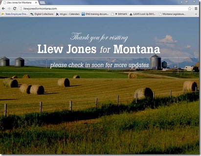 LlewJonesForMontana.com screenshot
