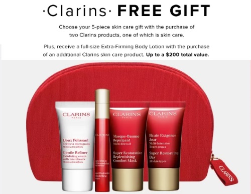 Hudson's Bay Clarins Free Gift With Purchase