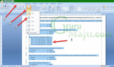 Cara Membuat Kolom Koran Pada Lembar Soal Semester Cara Membuat Kolom Koran Pada Lembar Soal Semester