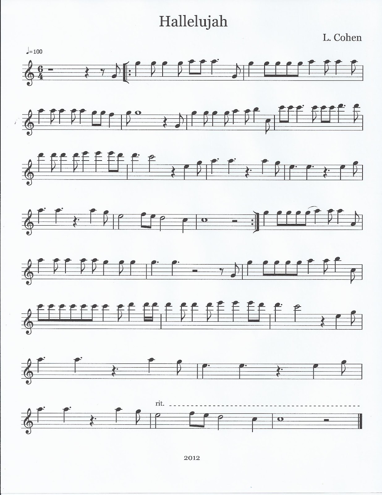 Flute & Tenor Sax Sheet Music :)