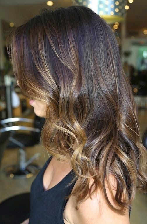 Dark Brown Hair Color With Caramel Highlights