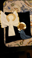 Early stages of Joseph's encounter with an angel in a dream being pieced and sewn together