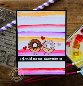Sunny Studio Stamps: Breakfast Puns Watercolor Background Love Themed Card by Vanessa Menhorn