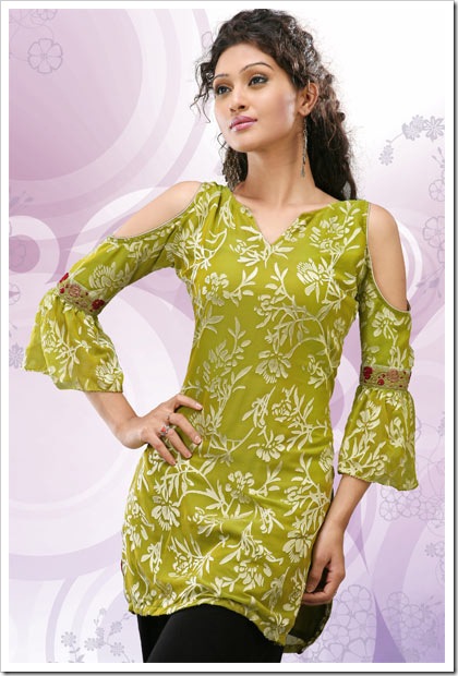Off shoulder style with flair sleeves & round corners