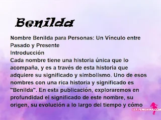 significado del nombre Benilda