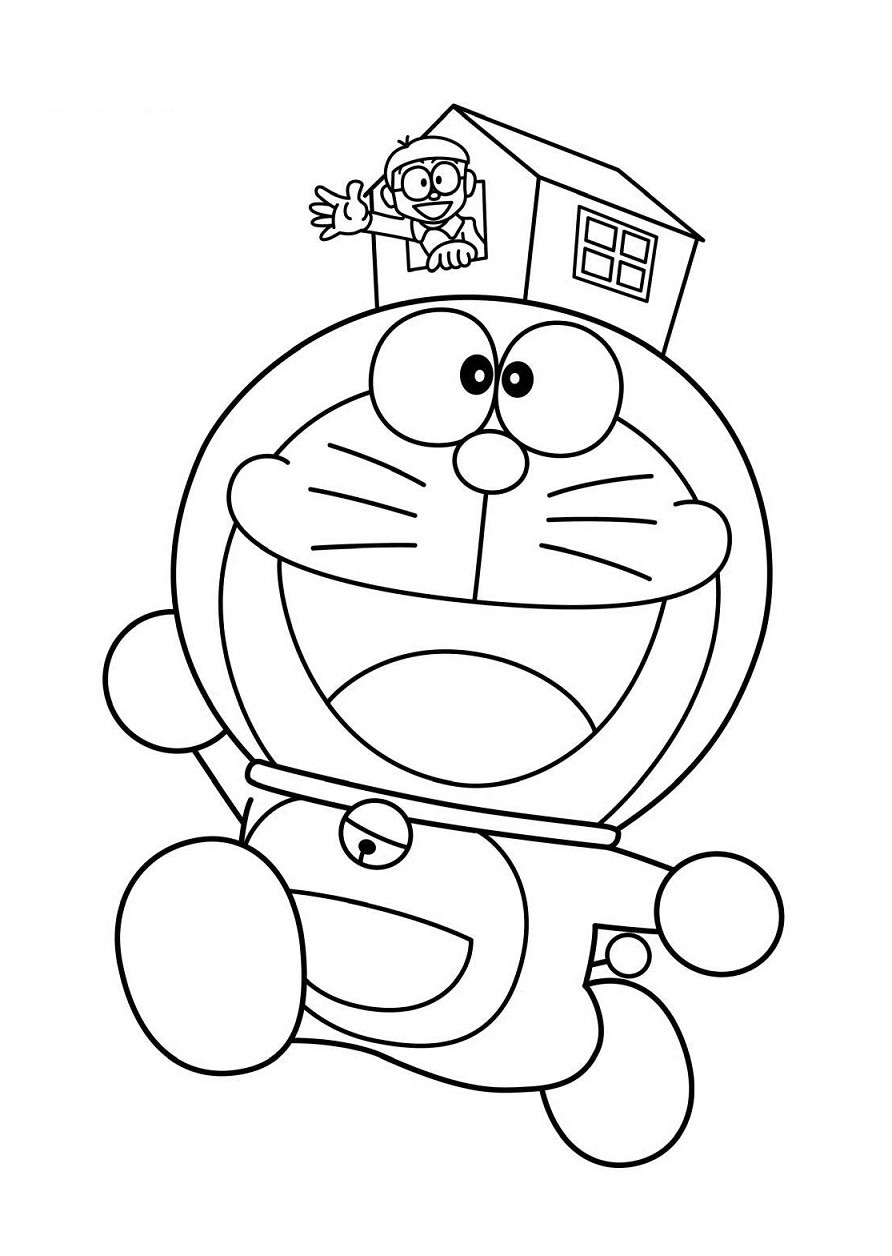 Gambar Mewarnai Kartun Doraemon