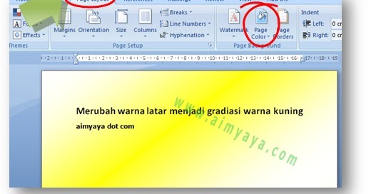 Merubah Warna Background (Latar) Kertas di Microsoft Word 