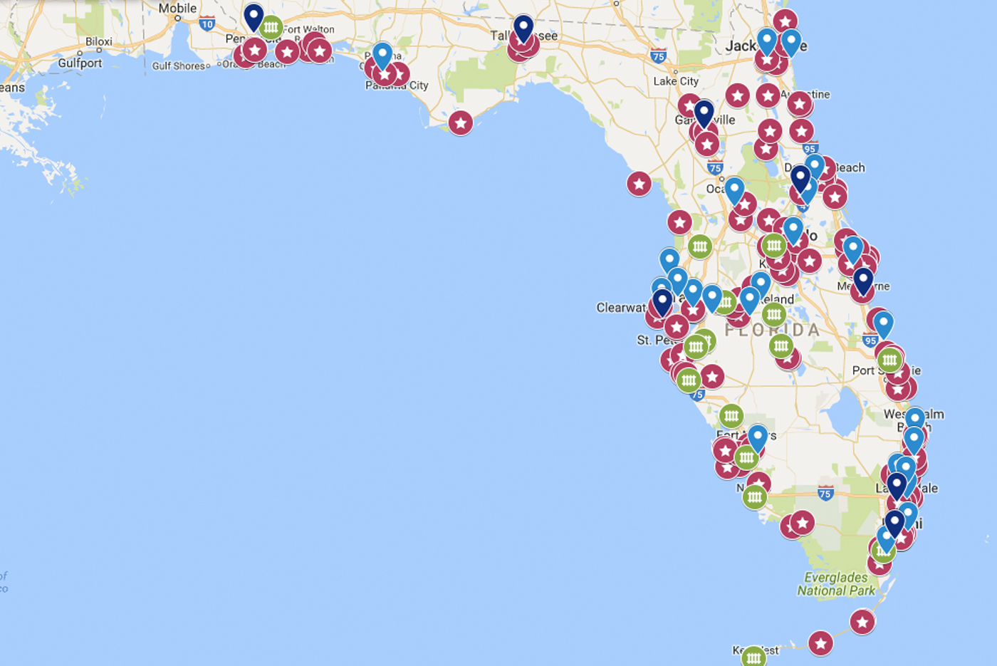 Map of Science Museums in Florida and 3D Printing Libraries
