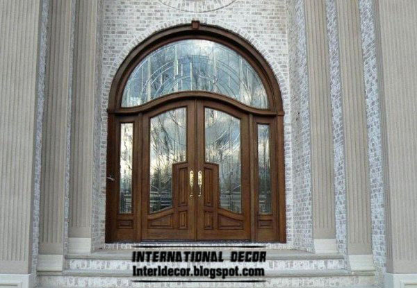 Classic wood doors designs, colors, wood doors with glass sides