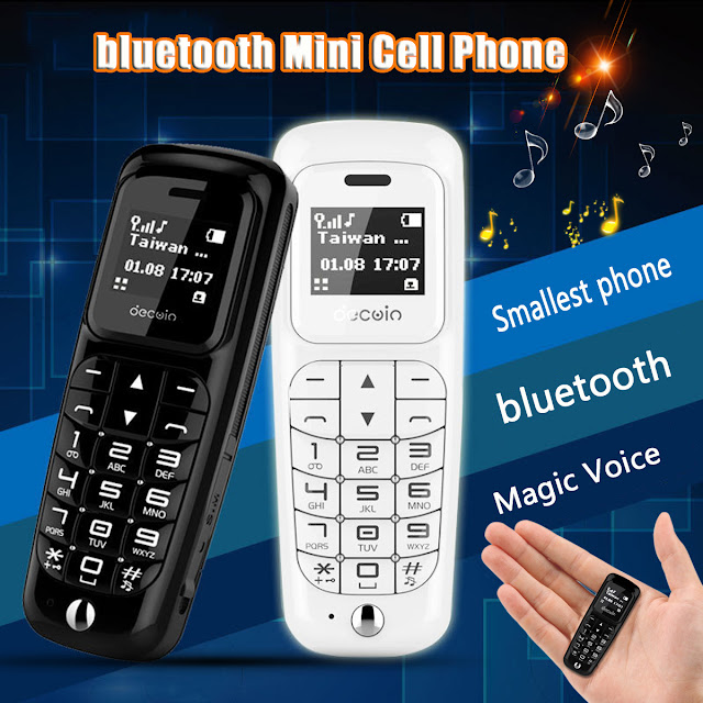 Mini Thumb Mobile Phone 0.66'' Wireless Smallest bluetooth Mini Card Phone