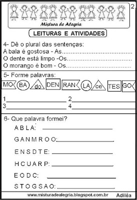 Leitura com a letra B