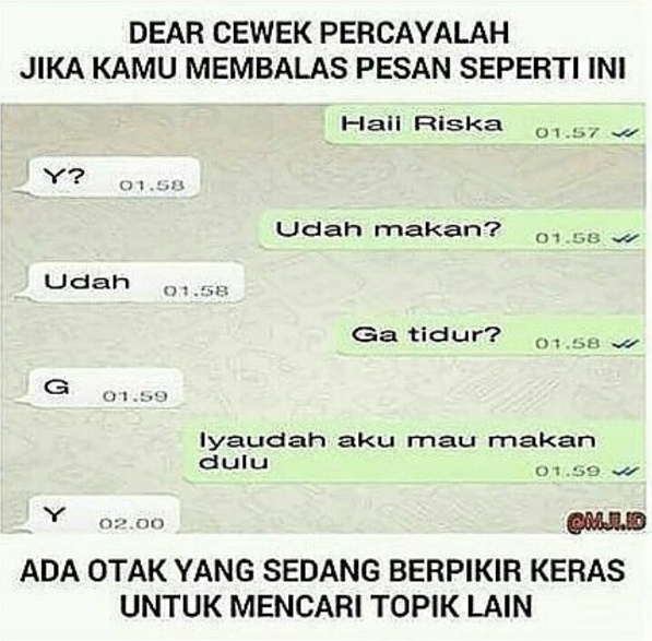 9 Meme Kocak 'Chat Gombalan Cowok Ke Cewek' Ini 