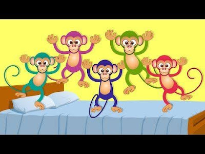 Five Little Monkeys Jumping on the Bed nursery rhyme lyrics in English