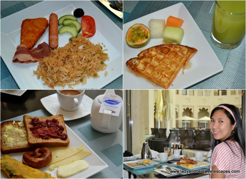 my colorful breakfast at The Ajman Palace
