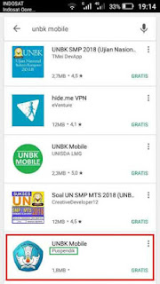 Aplikasi UNBK  Berbasis Android Puspendik