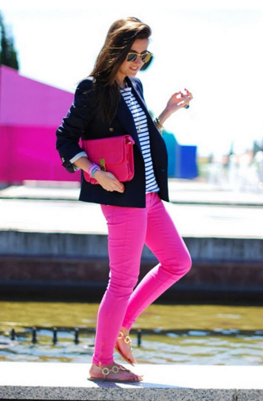 A Blonde Ambition: Pink Jeans are Made of These