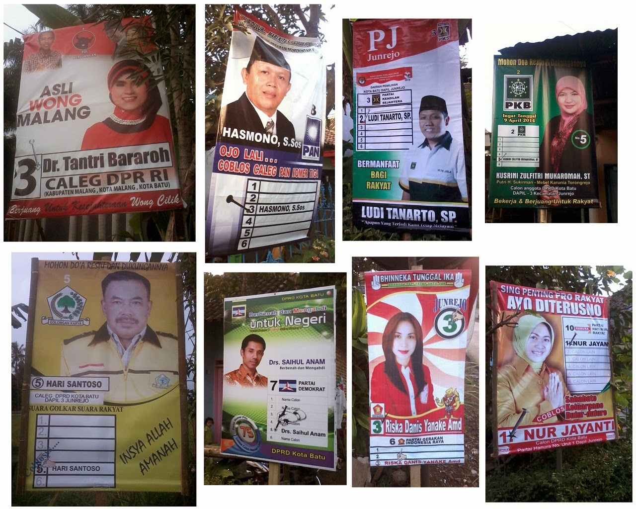 Poster Calon DPRD Kota Batu 2014