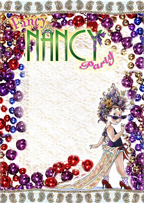 Fancy Nancy Background Free Printable Party Invitation