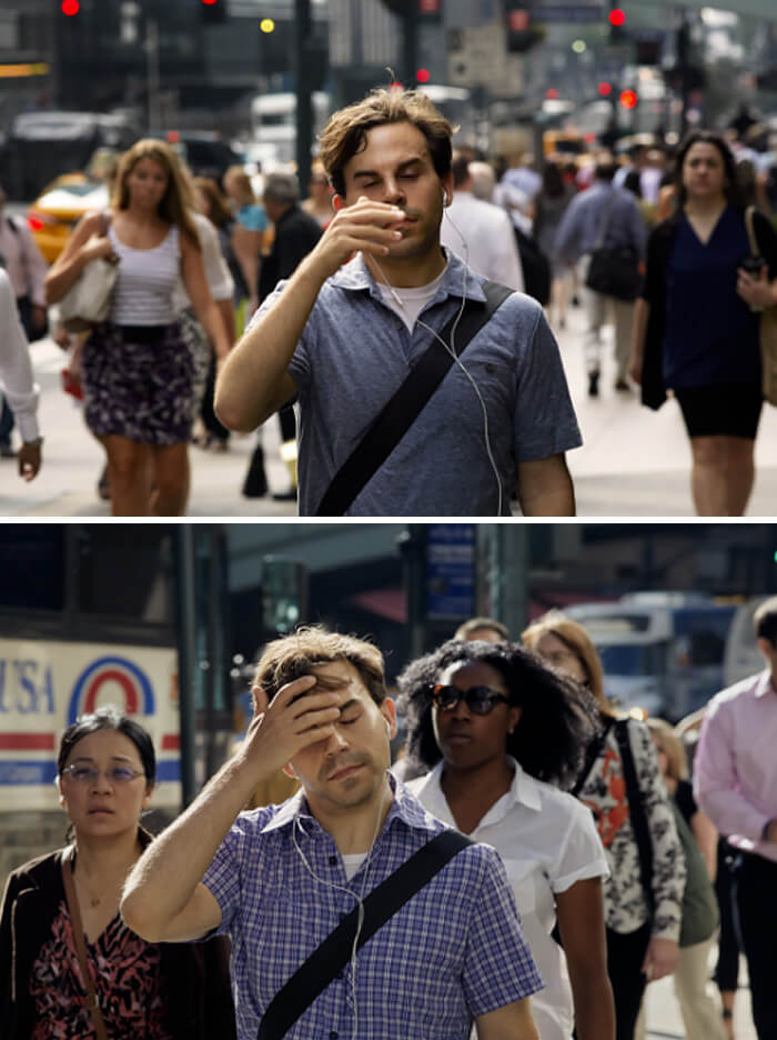 A Photographer Spent 9 Years Capturing The Same People On Their Way To Work To Show How They Change Over Time