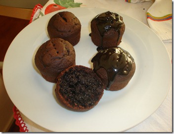 muffins de chocolate