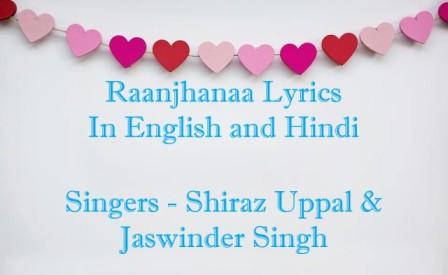 Raanjhanaa Lyrics