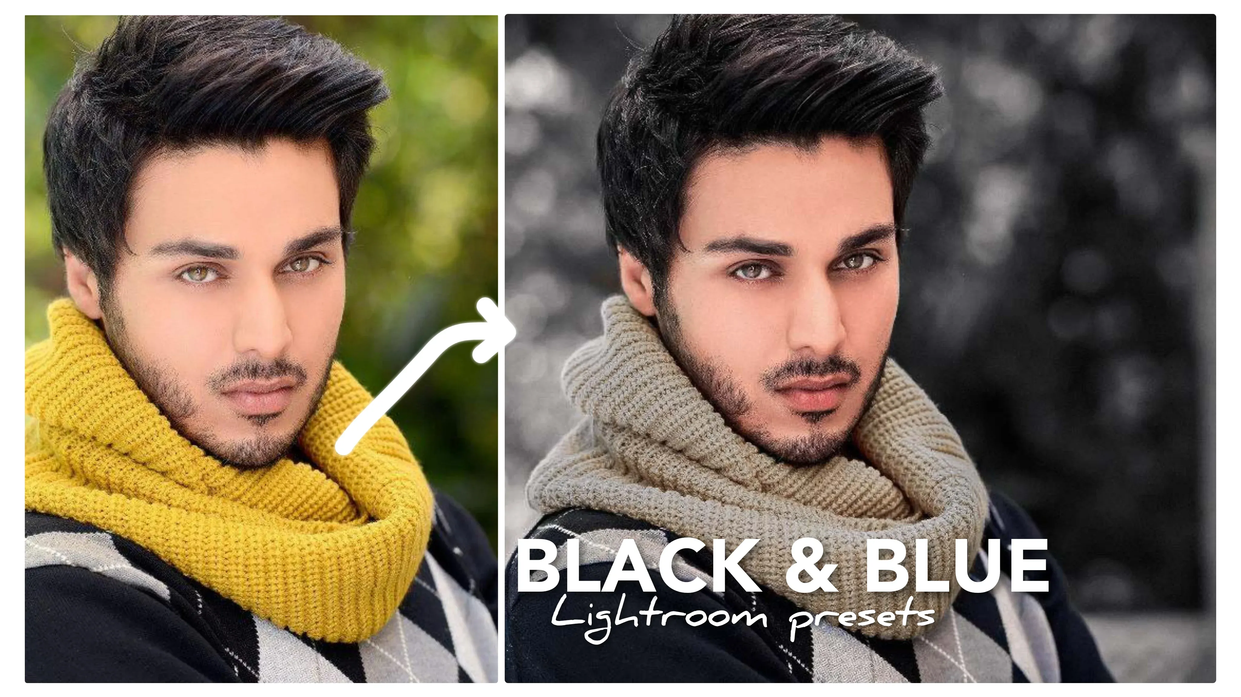 Black blue Lightroom DNG presets free download